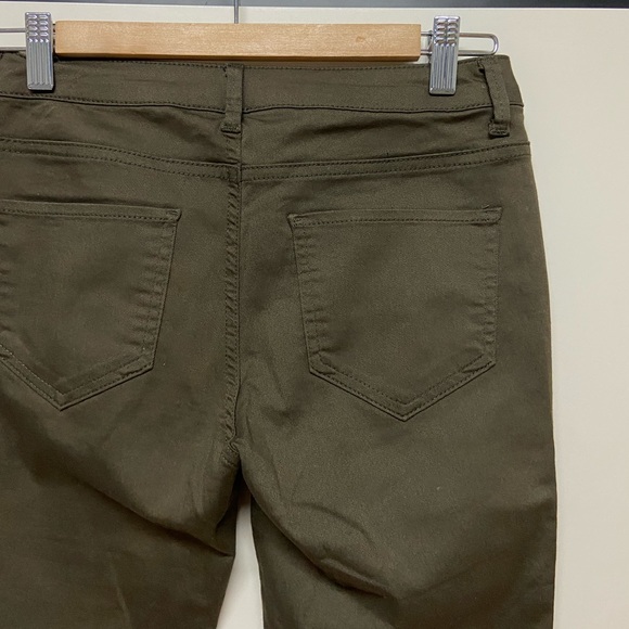 Women's Stretchy Denim Pants - Olive Green - US 4 - Business Casual - ZARA - Picture 5 of 9